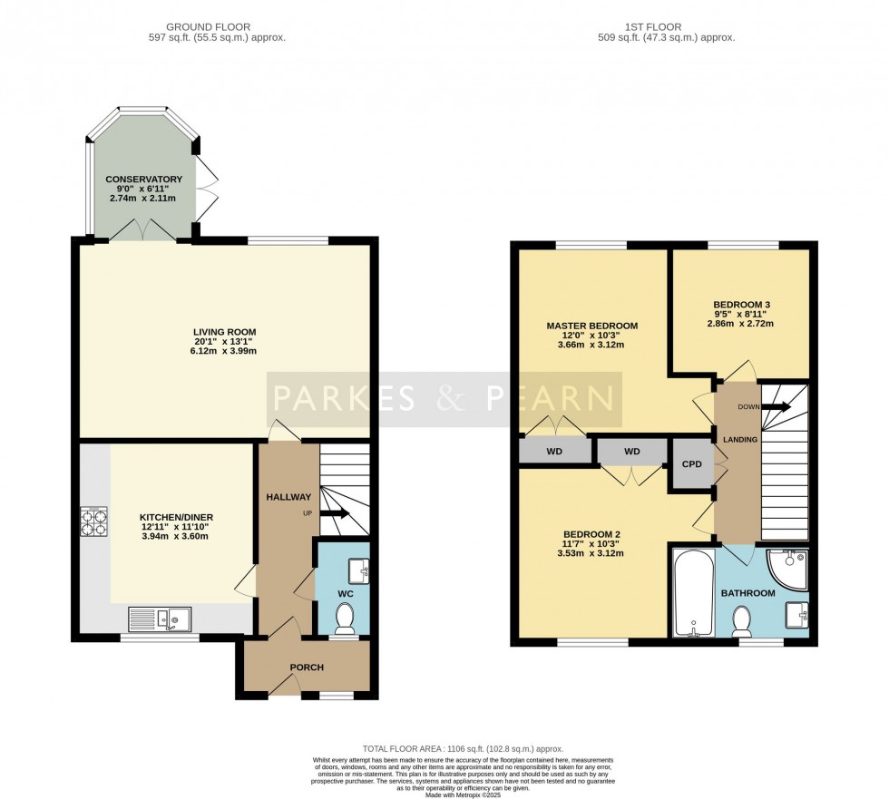 Floorplan for Roseveare Close, Pensilva, PL14
