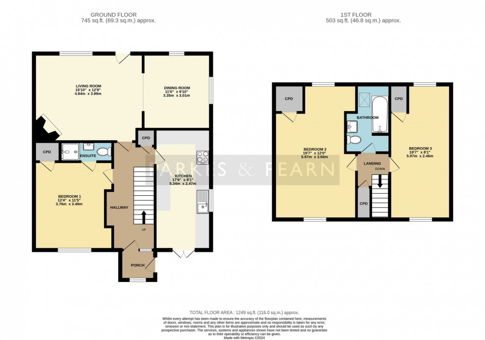 Floorplan for Upton Cross, Liskeard, PL14