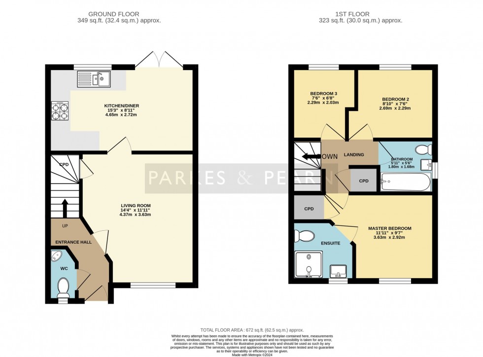 Floorplan for Queenie Drive, Liskeard, PL14