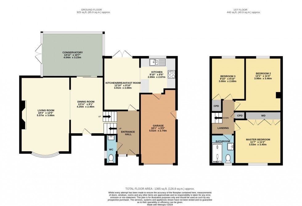Floorplan for Tremar Lane, St. Cleer, PL14