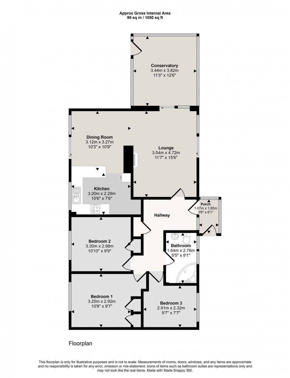 Floorplan for Bodrigan Road, Looe, PL13