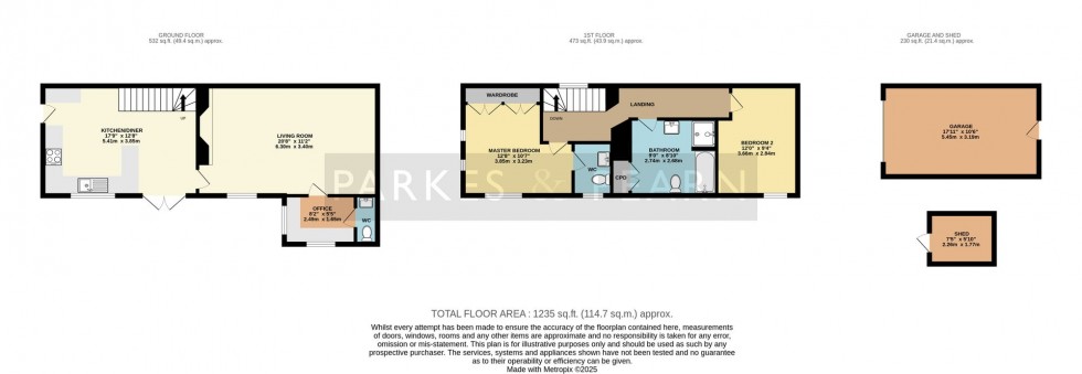 Floorplan for Two Waters Foot, Liskeard, PL14