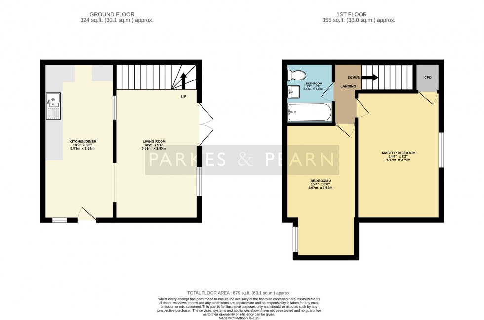 Floorplan for Eastern Avenue, Liskeard, PL14