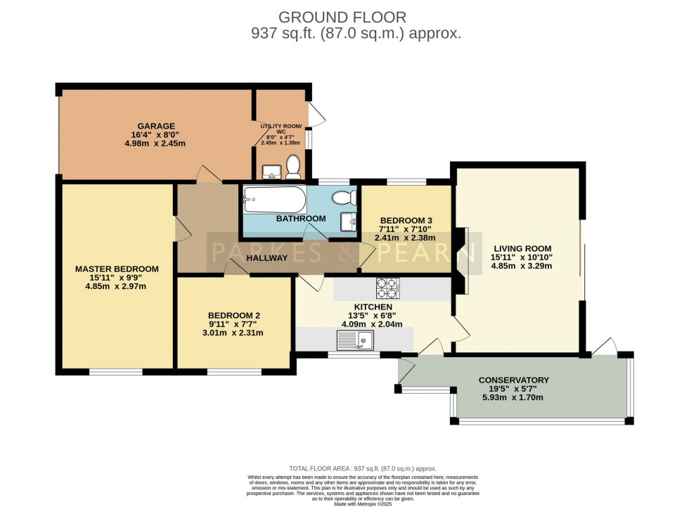 Floorplan for Luxstowe Gardens, Liskeard, PL14