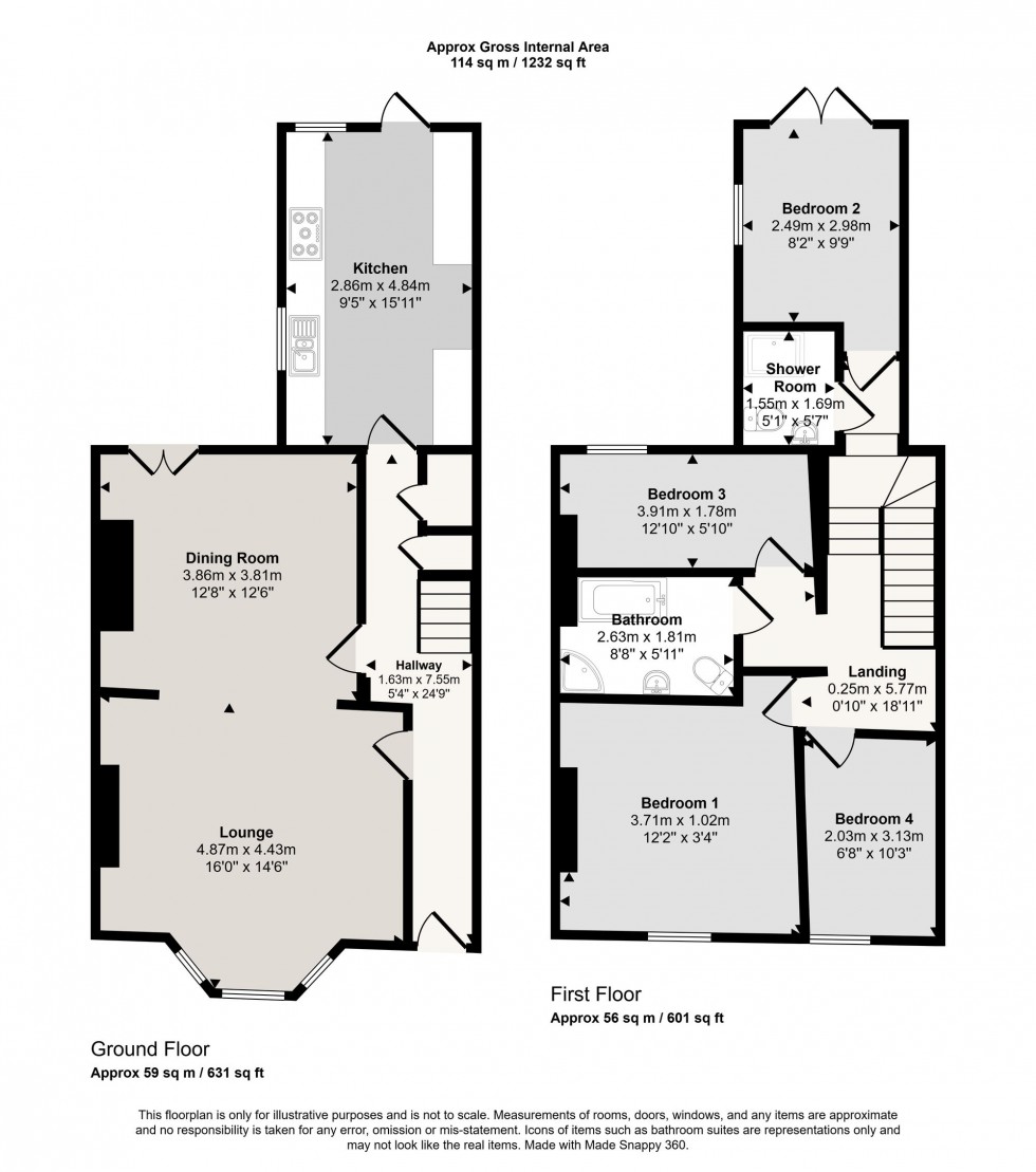 Floorplan for Clarence Road, Torpoint, PL11