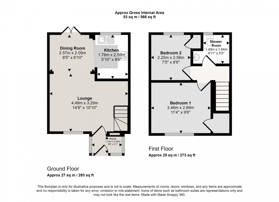 Floorplan for Baynes Close, St. Cleer, PL14