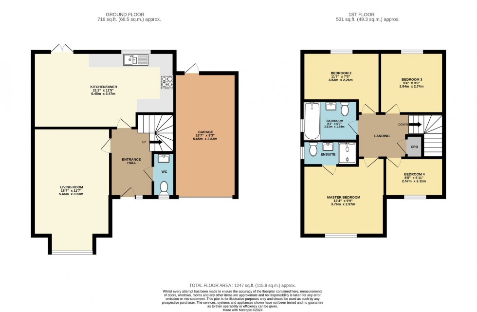 Floorplan for Hawthorn Rise, Dobwalls, PL14