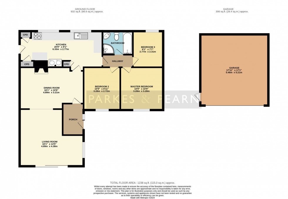 Floorplan for Seaton Park, Seaton, PL11