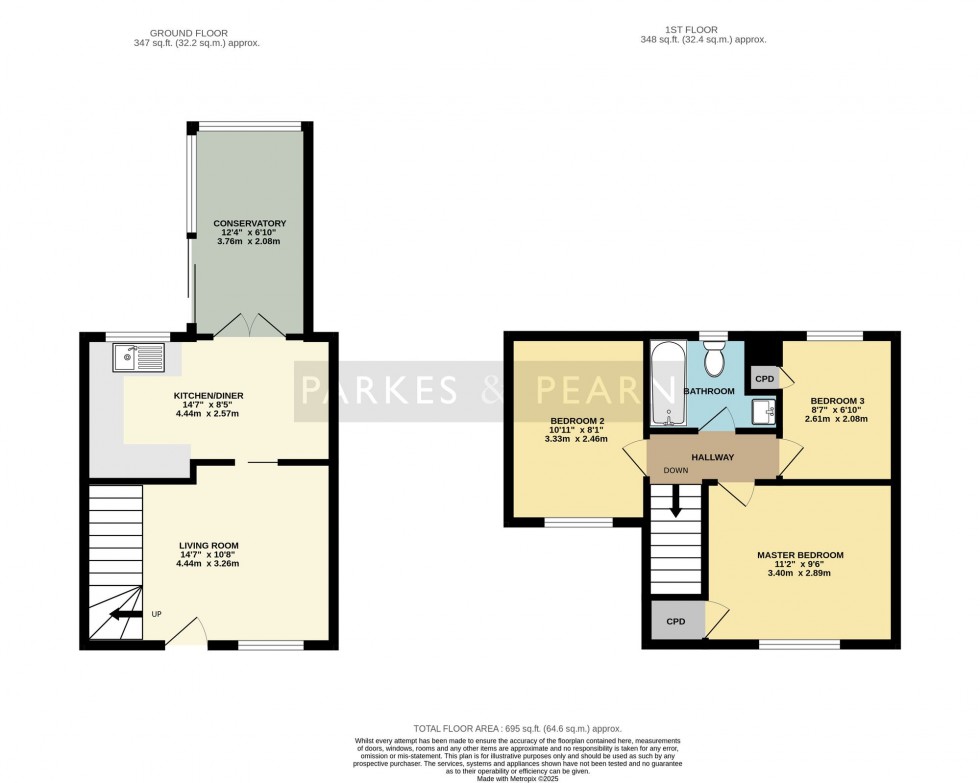 Floorplan for Baynes Close, St. Cleer, PL14