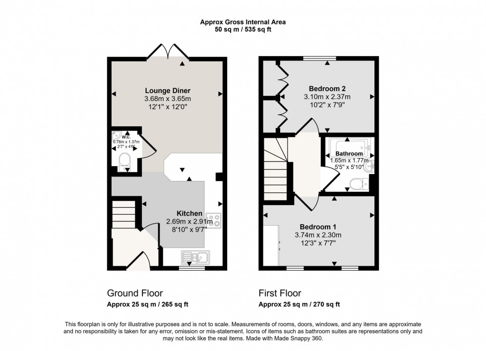 Floorplan for Carlton Way, Liskeard, PL14
